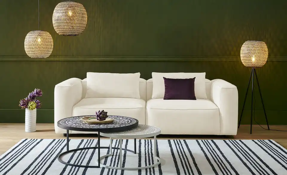 SOHO Big Sofa Milda BHT 228|73|106 cm, Flachgewebe