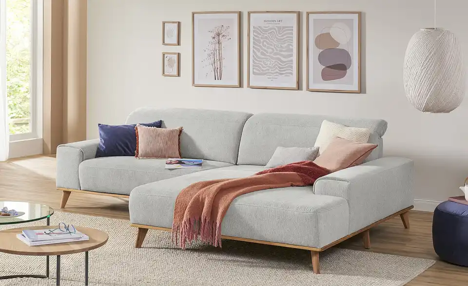 Ecksofa Fred BHT 298|84|203 cm, Mikrofaser