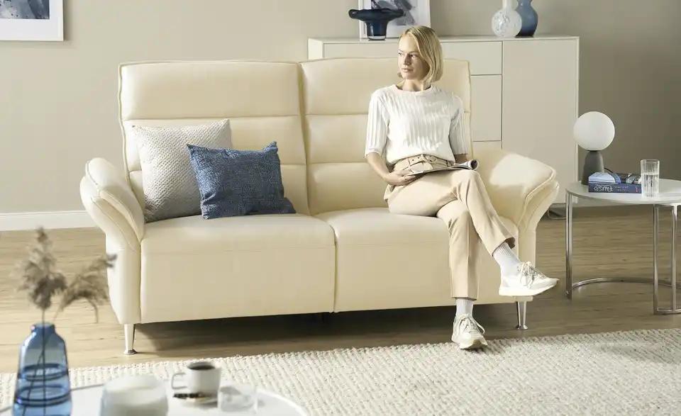 Wohnwert Einzelsofa Leder Marlena BHT 208|107|97 cm, Leder