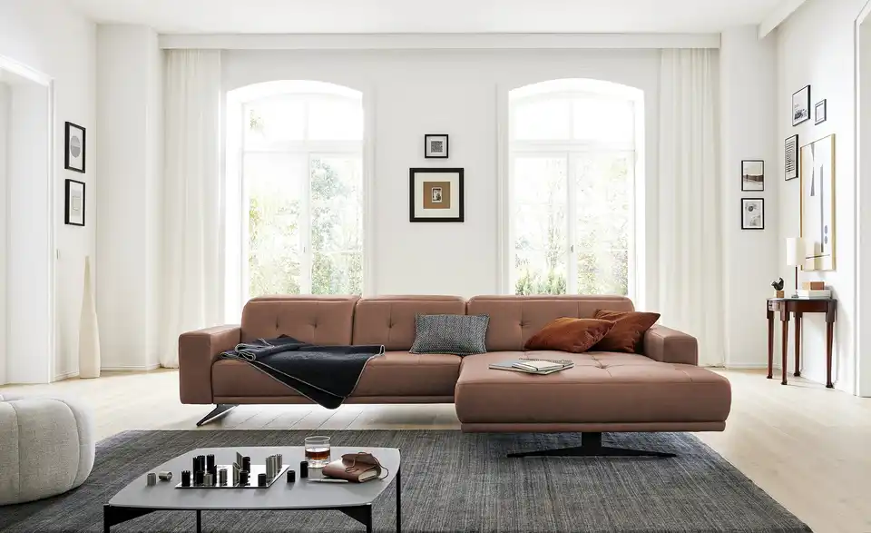 Wohnwert Ecksofa Bea BHT 331|101|199 cm, Leder