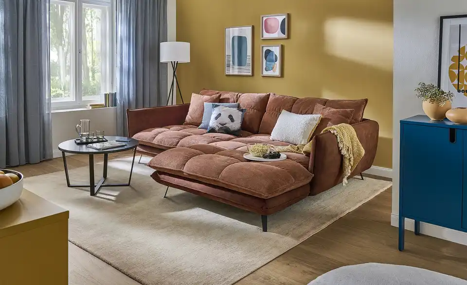 bobb Ecksofa Arianna XL BHT 275|90|196 cm, Mikrofaser