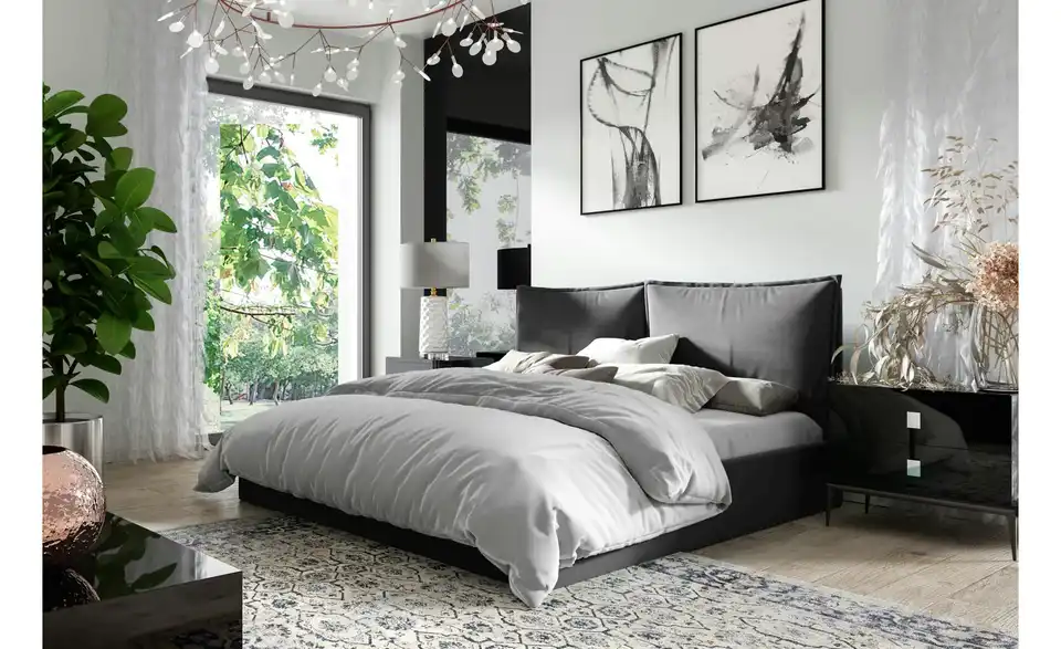 Polsterbett mit Bettkasten Glam BHL 129|100|222 cm
