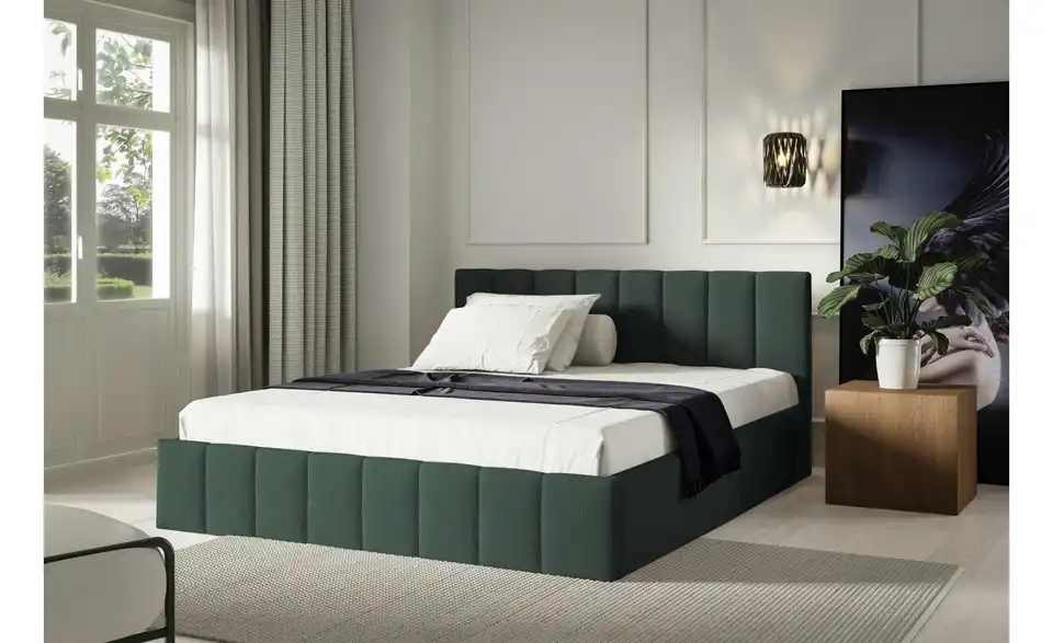 Polsterbett mit Bettkasten Eyla BHL 90|90|200 cm