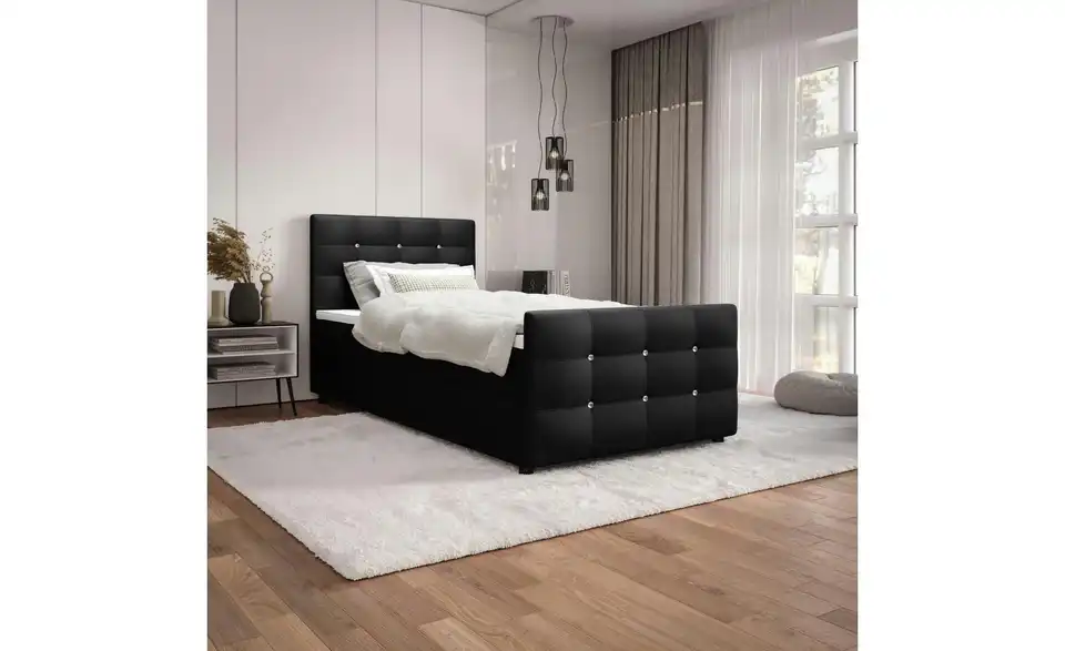 Boxbett mit Stauraum, Matratze H3 und Topper Kleo BHL 90|105|218 cm Boxbett mit Stauraum, Matratze H3 und Topper Kleo BHL 90|105|218 cm