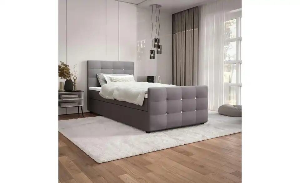 Boxbett mit Stauraum, Matratze H3 und Topper Kleo BHL 90|105|218 cm Boxbett mit Stauraum, Matratze H3 und Topper Kleo BHL 90|105|218 cm