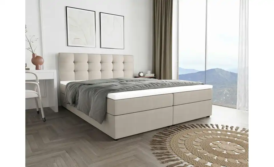 Boxbett mit Stauraum, Matratze H3 und Topper Fado 2 BHL 140|102|210 cm