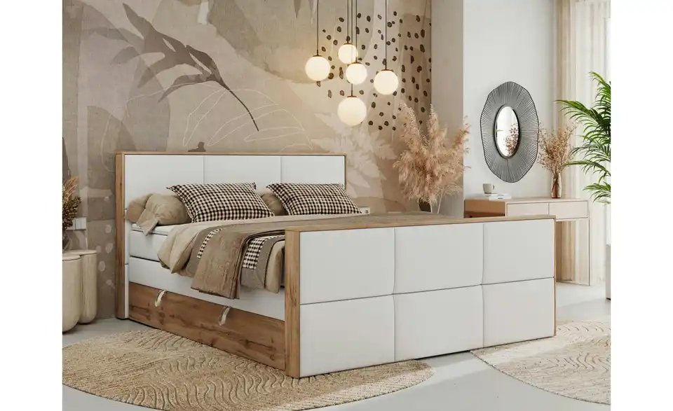 Boxspringbett mit Bettkasten Albero 2 King Duo BHL 128|113|220 cm
