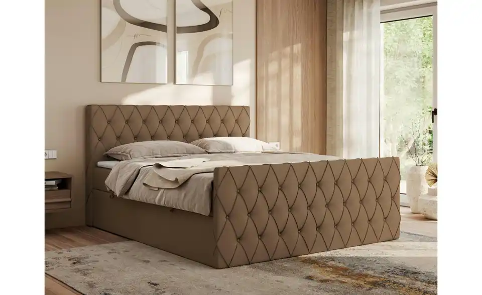 Boxbett mit Bettkasten Miren Duo BHL 141|110|218 cm Boxbett mit Bettkasten Miren Duo BHL 141|110|218 cm