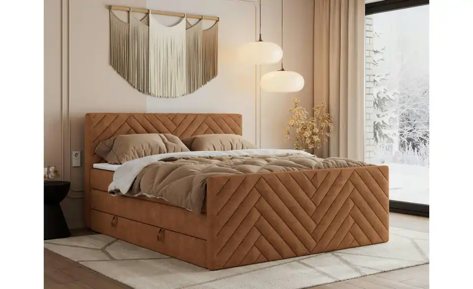 Boxspringbett mit Bettkasten Paris King Duo BHL 121|110|212 cm