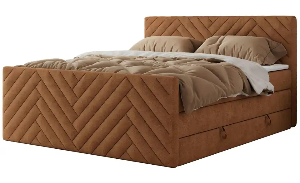 Boxspringbett mit Bettkasten Paris King Duo BHL 121|110|212 cm