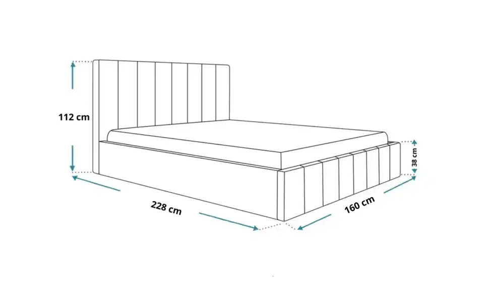 Polsterbett Baron BHL 160|112|228 cm