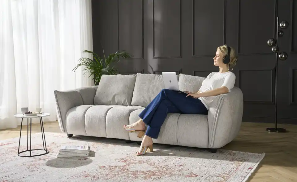 Big Sofa Vibeka BHT 230|65|98 cm, Chenille