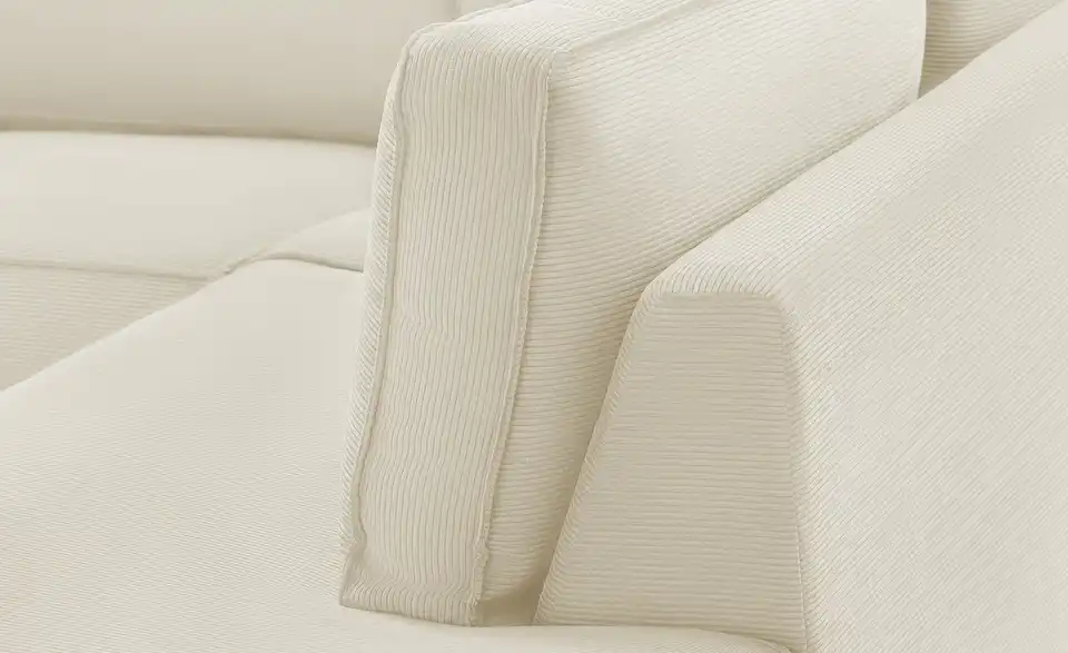 SOHO Wohnlandschaft Jesska BHT 335|83|200 cm, Cordstoff fein