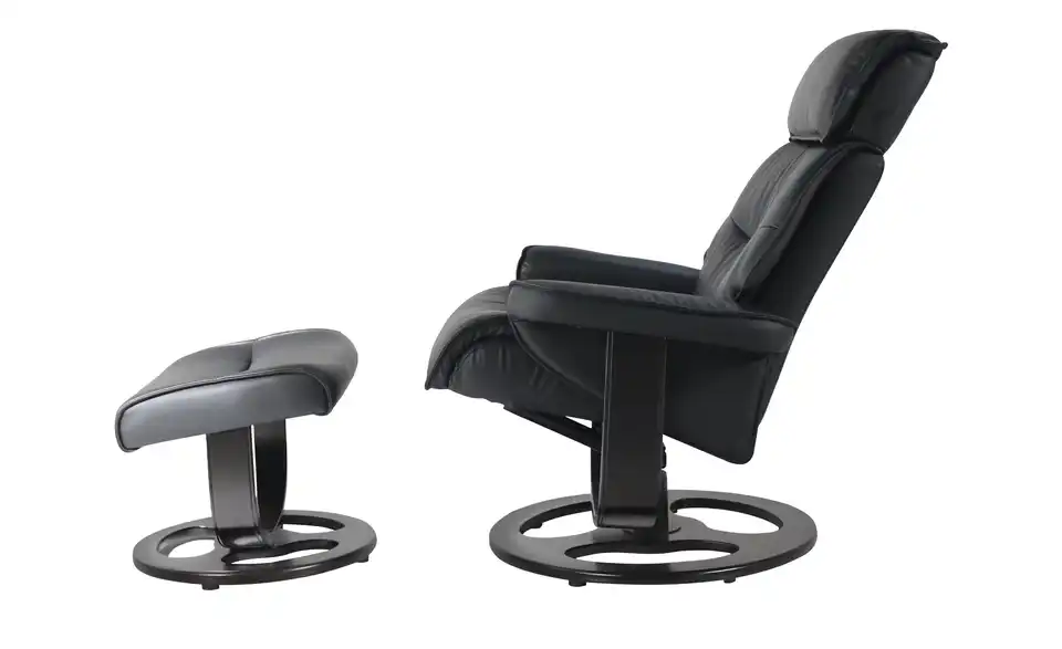 uno Sessel-Hocker-Set mit Relaxfunktion Ben BHT 80|105|92 cm, Leder