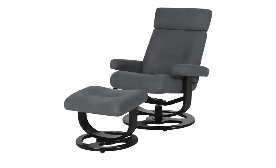 uno Sessel-Hocker-Set mit Relaxfunktion Mateo BHT 80|104|114 cm, Webstoff