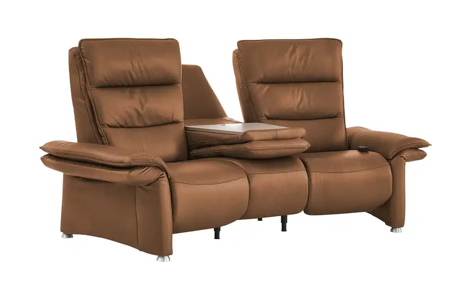 Hukla Trapezsofa Echtleder Corina BHT 202|112|120 cm, Leder