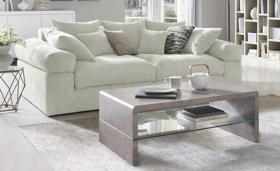 smart Big Sofa Lionore BHT 242|86|121 cm, Cordstoff