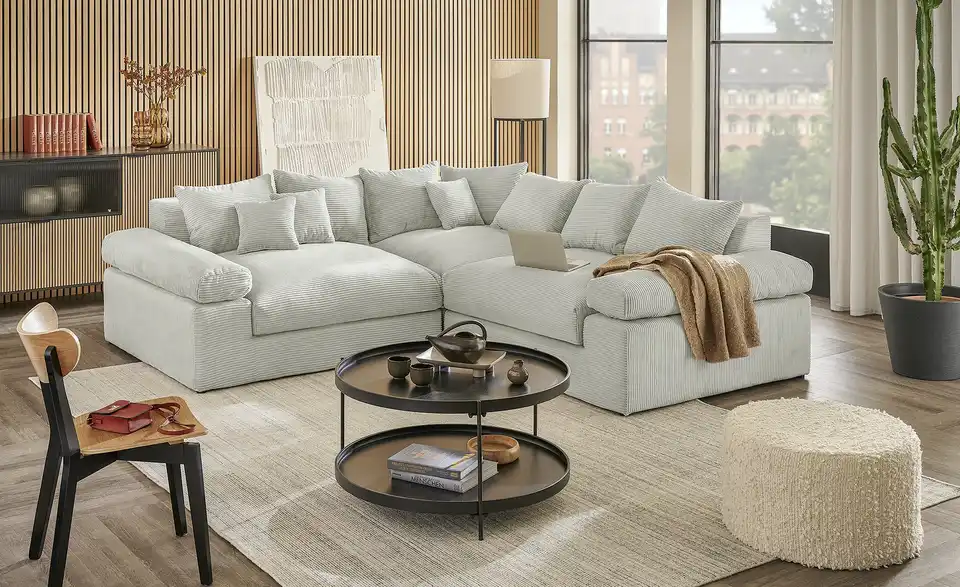 smart Ecksofa Lionore BHT 256|86|256 cm, Cordstoff