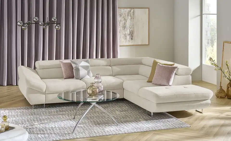 switch Ecksofa Fabio BHT 280|69|235 cm, Flachgewebe