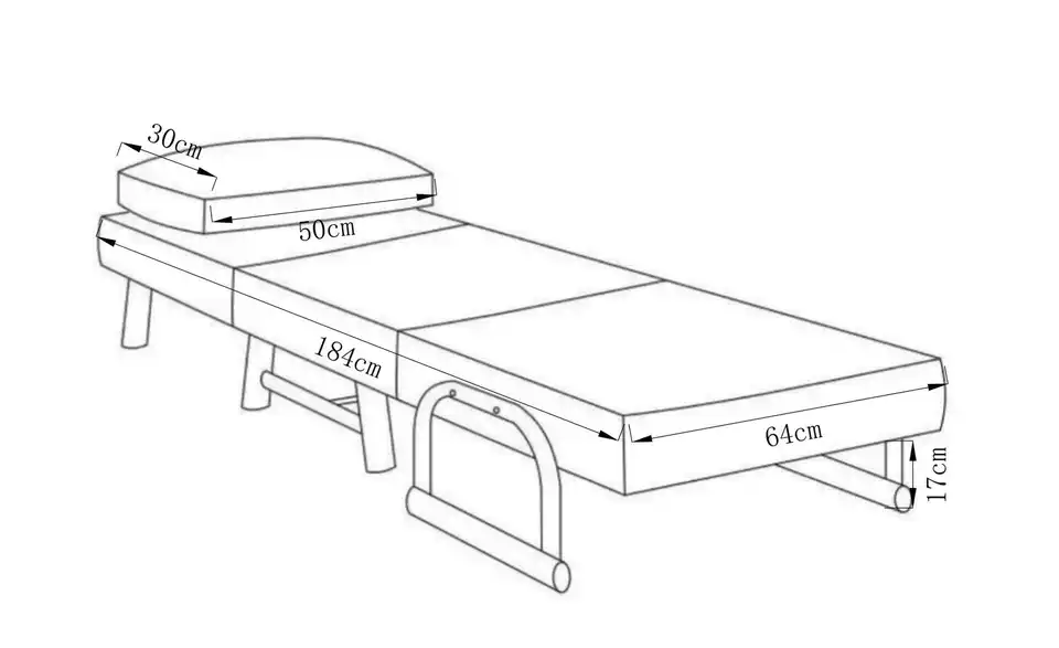Schlafsessel Kolino BHL 64|95|78 cm