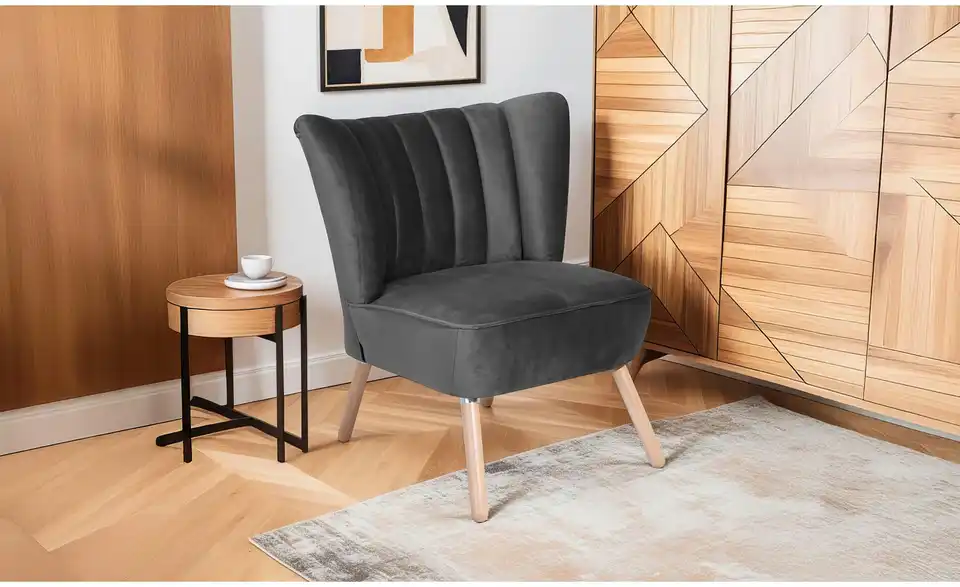 Max Winzer Sessel Alessandro BHL 70|80|66 cm, Samt