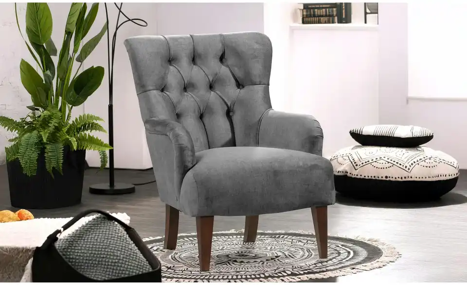 Max Winzer Sessel Brandon BHL 71|97|82 cm, Samt