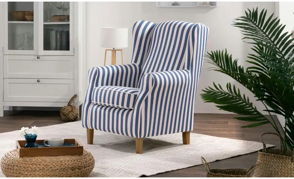 Max Winzer Ohrenbackensessel Lorris BHL 77|103|86 cm, Flachgewebe