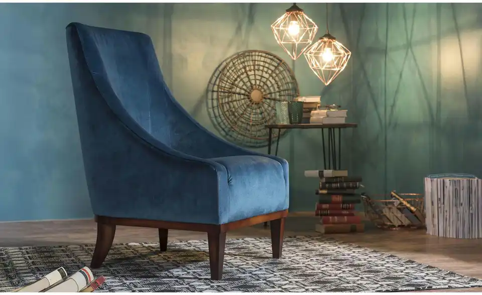 Max Winzer Sessel Lina BHL 67|96|78 cm, Samt