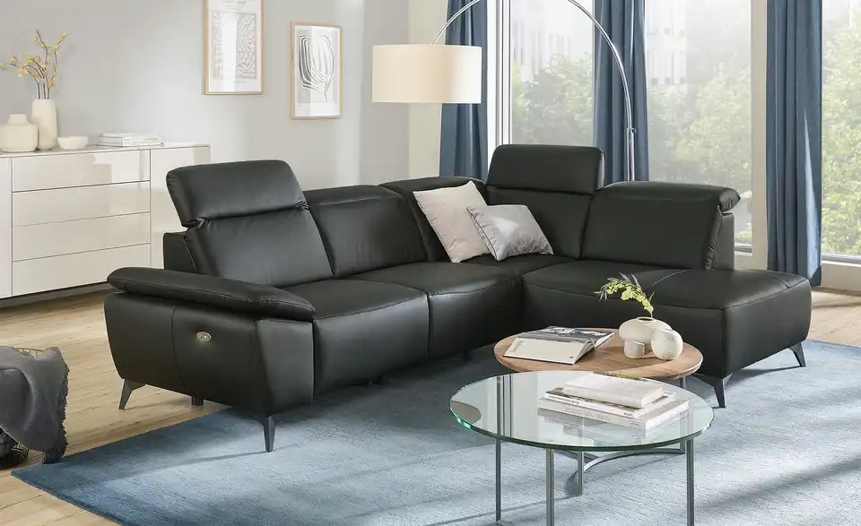 uno Ecksofa Belfast BHT 260|100|203 cm, Leder
