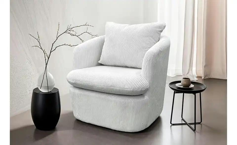 Sessel Harmony BHL 72|78|77 cm, Cordstoff grob