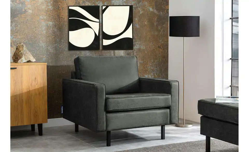 KONSIMO Sessel Invia BHL 98|87|98 cm, Mikrofaser in Leder-Optik