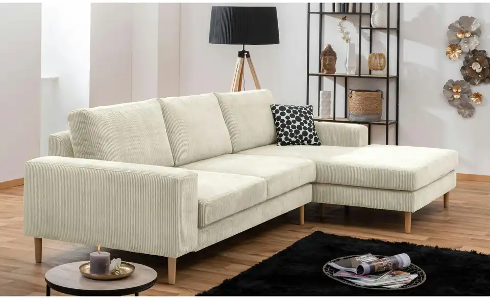Max Winzer Ecksofa Florian BHL 294|87|175 cm, Cordstoff