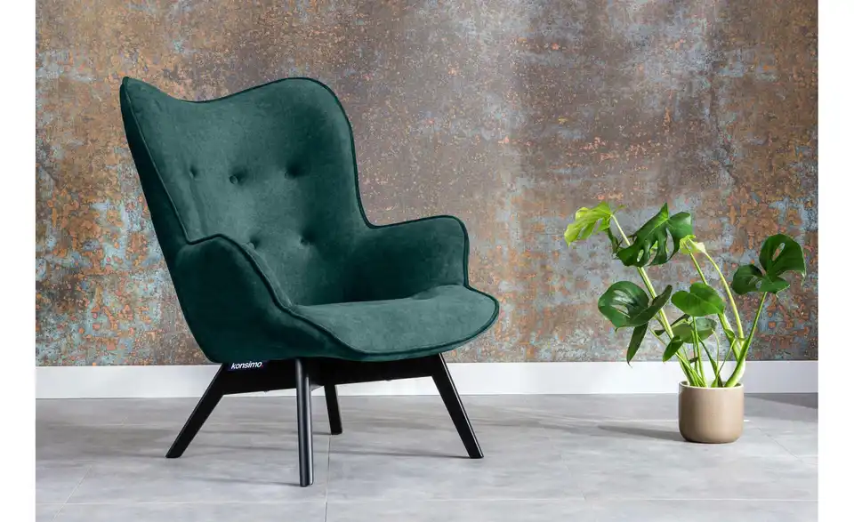 KONSIMO Sessel Glori BHL 78|94|88 cm, Velours