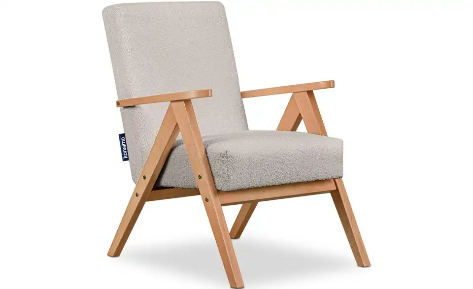KONSIMO Sessel Naset BHL 60|90|75 cm, Boucléstoff