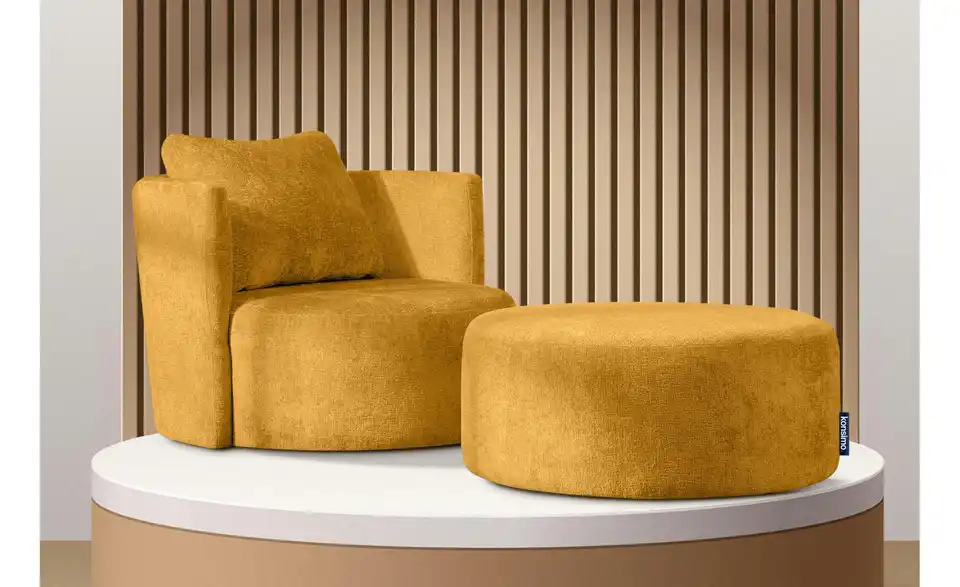 KONSIMO Drehsessel Raggi BHL 92|75|94 cm, Chenille KONSIMO Drehsessel Raggi BHL 92|75|94 cm, Chenille