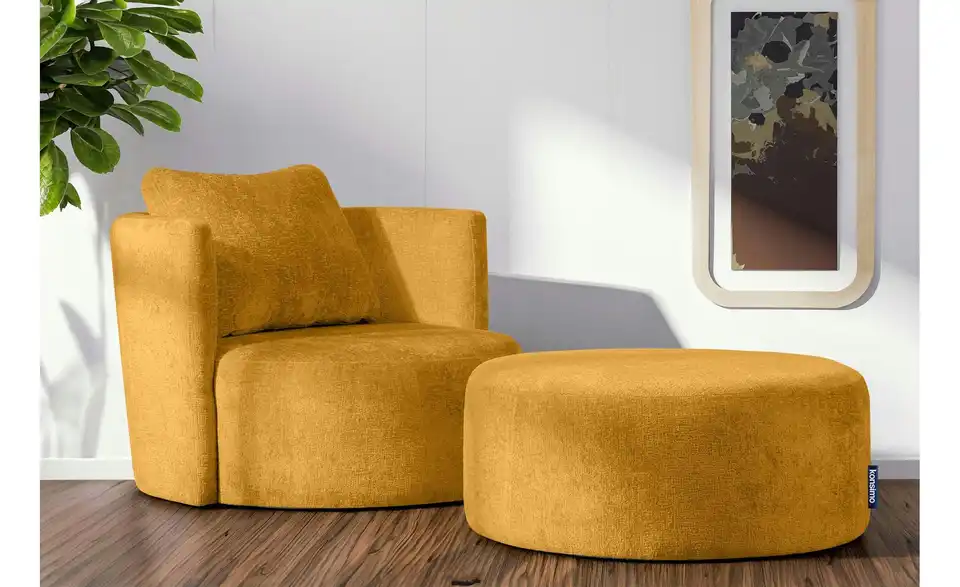 KONSIMO Drehsessel Raggi BHL 92|75|94 cm, Chenille