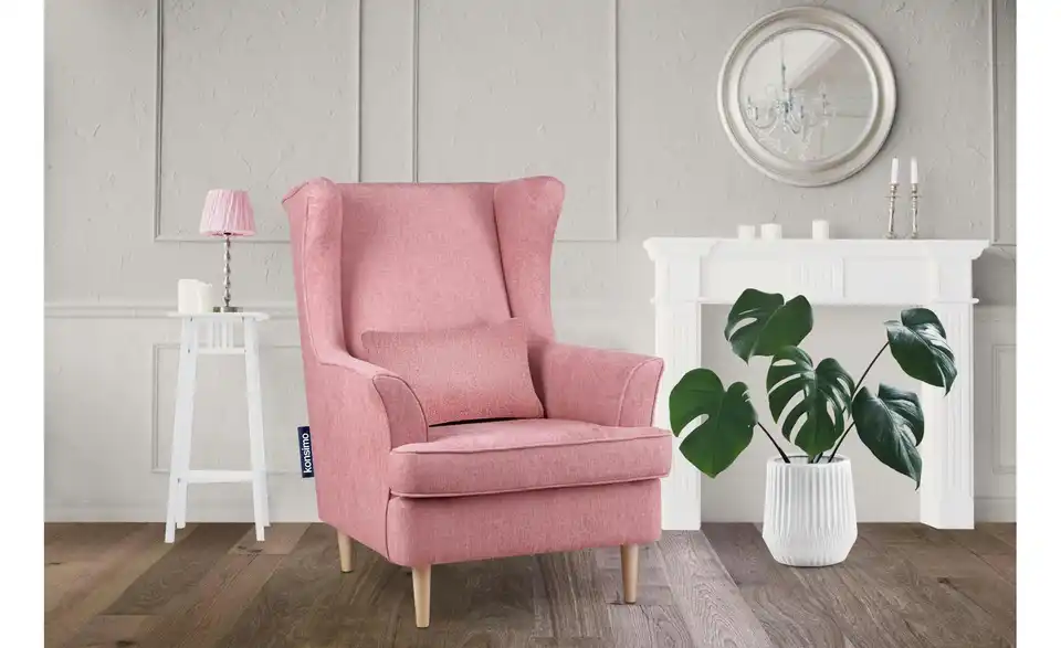 KONSIMO Ohrensessel Stralis BHL 82|108|80 cm, Webstoff