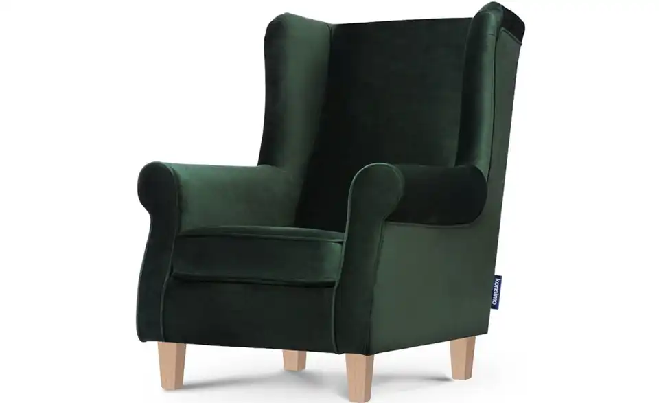 KONSIMO Ohrensessel Miles BHL 82|105|97 cm, Velours