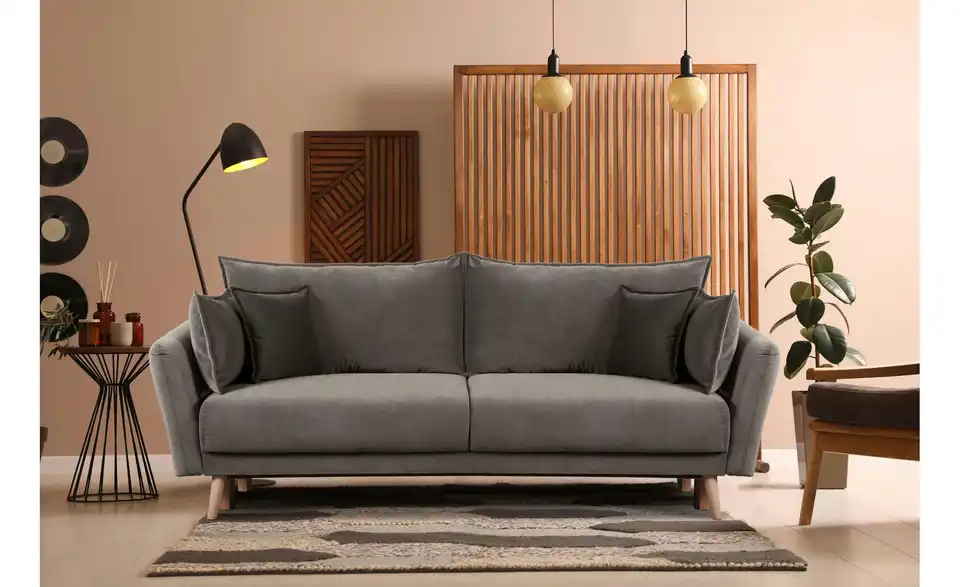 KONSIMO Einzelsofa Belmos BHL 228|102|95 cm, Velours