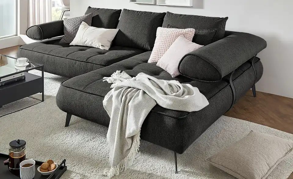 switch Ecksofa Seledo BHT 284|88|193 cm, Flachgewebe