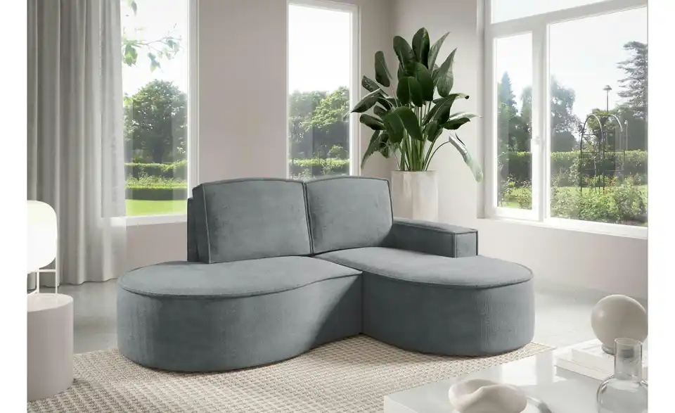 Ecksofa Flow BHL 210|88|157 cm, Webstoff