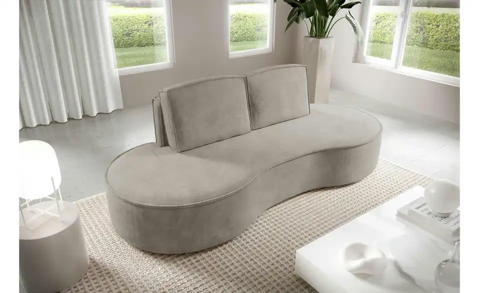 Einzelsofa Flow BHL 234|88|101 cm, Webstoff grob