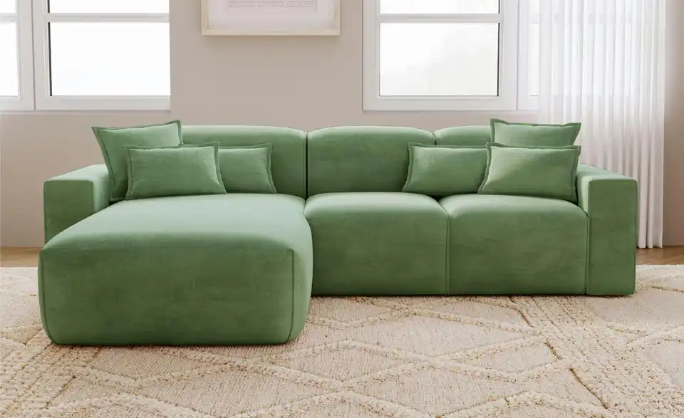 Ecksofa Leni BHL 265|74|180 cm, Velours