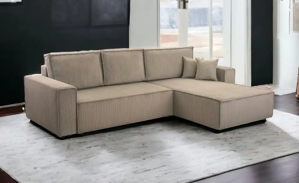 Ecksofa Gibraltar BHL 287|85|187 cm, Cordstoff