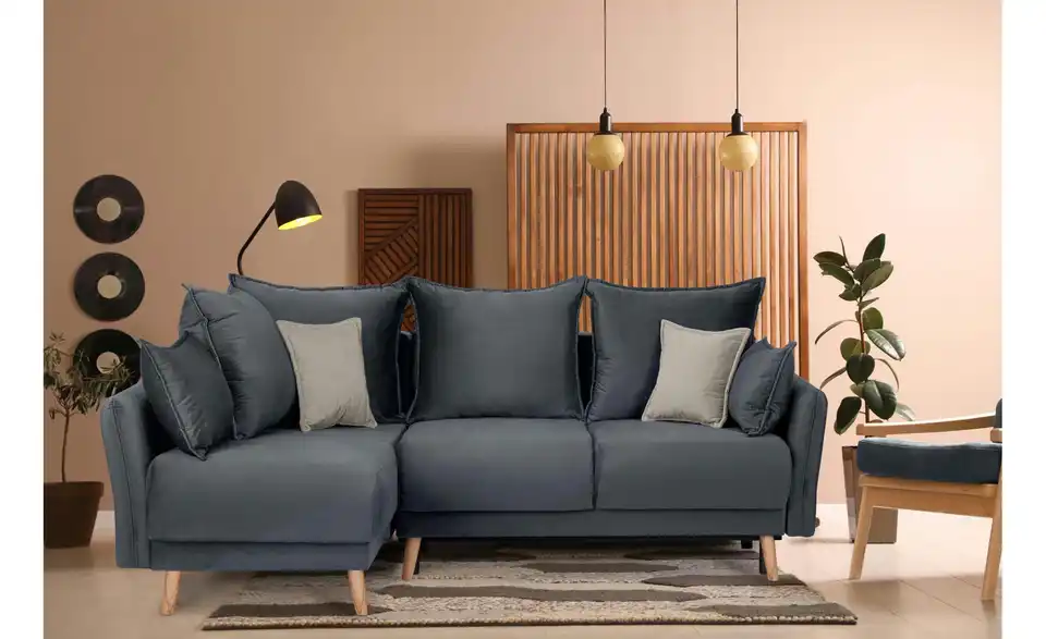 KONSIMO Ecksofa Belmos BHL 234|100|164 cm, Velours