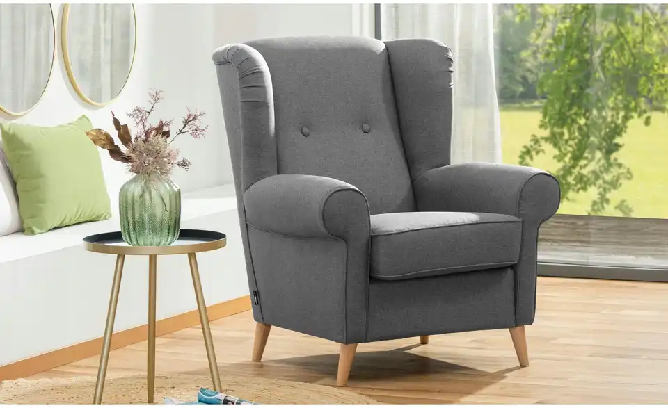 Max Winzer Sessel Anton BHL 88|99|94 cm, Flachgewebe