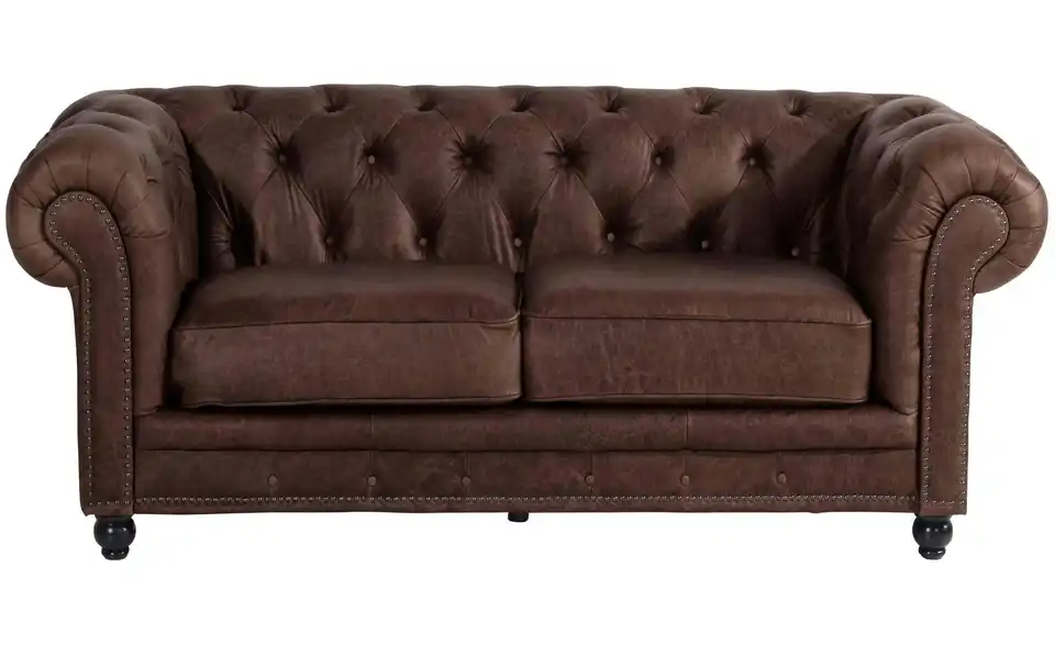 Max Winzer Chesterfieldsofa Einzelsofa BHL 196|77|100 cm, Leder