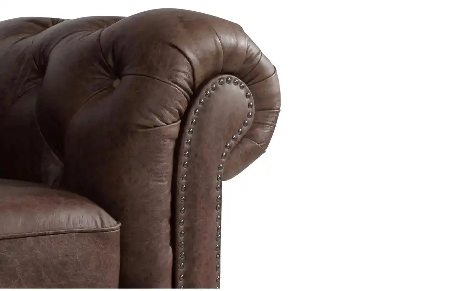Max Winzer Chesterfieldsofa Einzelsofa BHL 196|77|100 cm, Leder