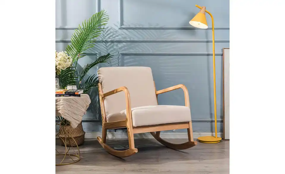 Schaukelstuhl Diana BHL 64|80|88 cm, Samt