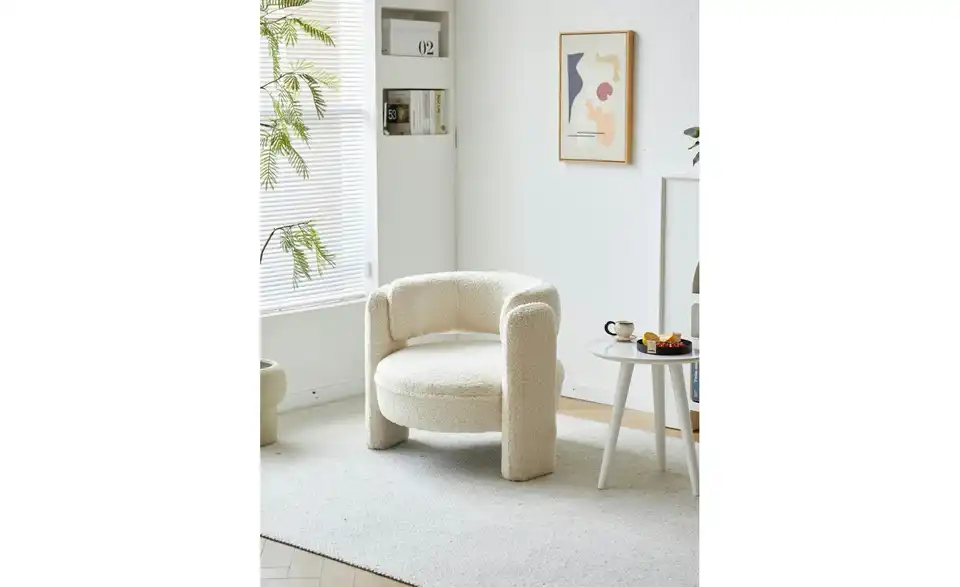 Sessel BHL 85|71|79 cm, Boucléstoff